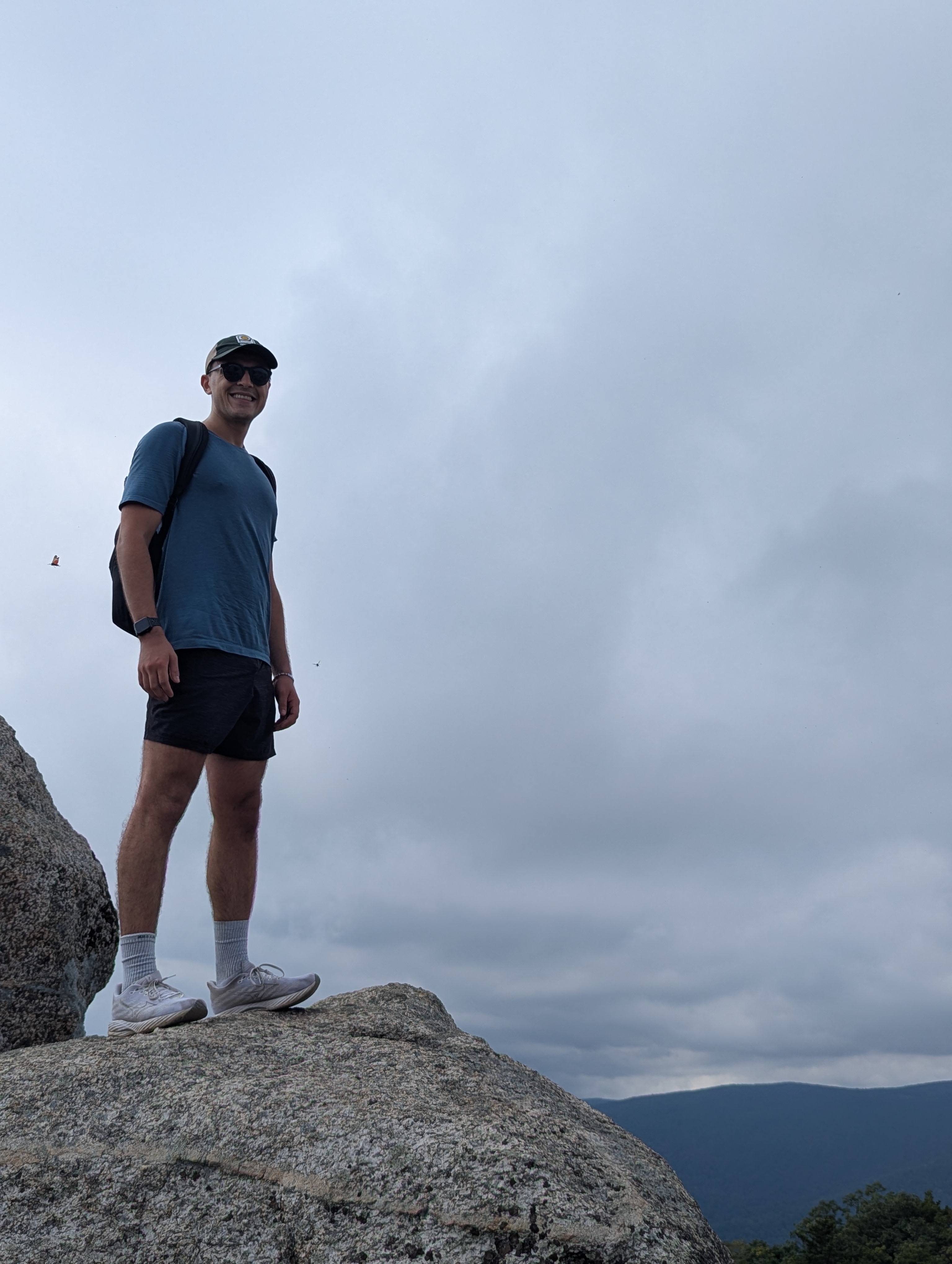 Mitch on a boulder